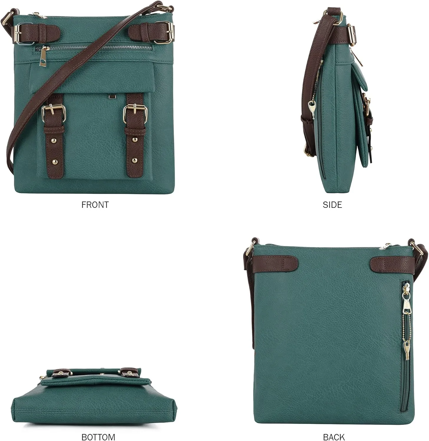 JESSIE & JAMES 2 Toned Belt Concealed Carry Crossbody Bag with Lock and Key