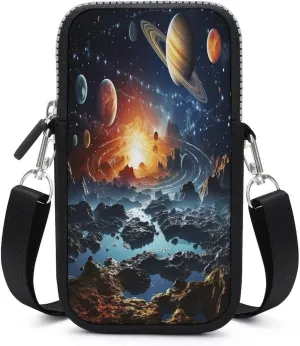Jet Engine Small Crossbody Bag for Women,Lightweight Mini Shoulder Bag Wallet Cell Phone Purse For Running,Travel,Commuting