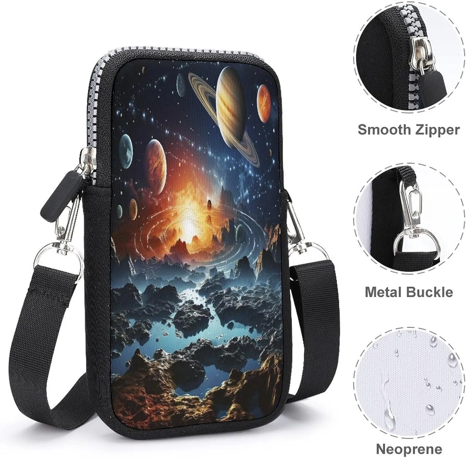 Jet Engine Small Crossbody Bag for Women,Lightweight Mini Shoulder Bag Wallet Cell Phone Purse For Running,Travel,Commuting