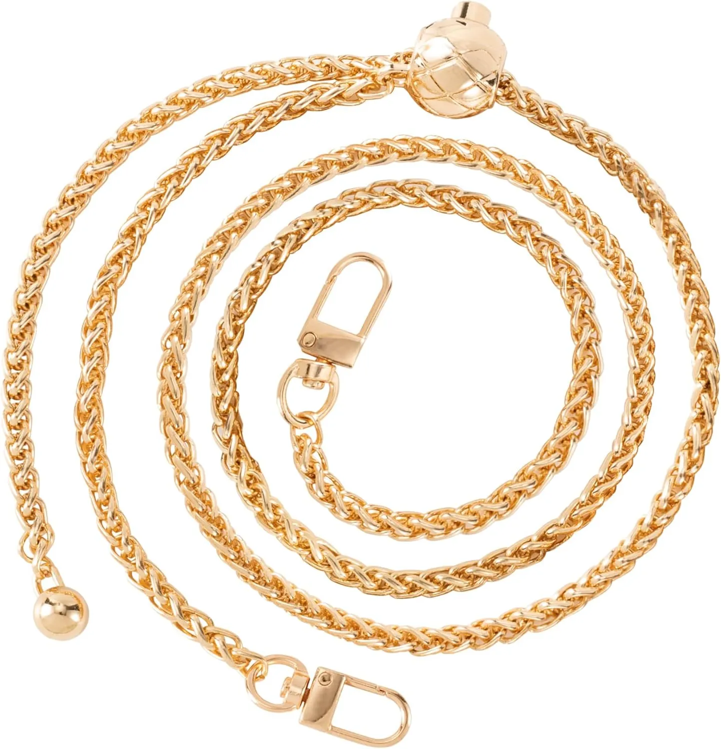 Joez Wonderful Gold Purse Chain Strap, Adjustable Bag Strap Crossbody, Replacement for Thin Shoulder Bag Chain, Extra Long Crossbody Chain Strap (48", 1 Pcs)