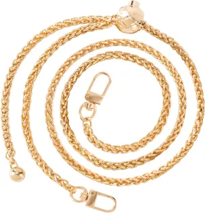Joez Wonderful Gold Purse Chain Strap, Adjustable Bag Strap Crossbody, Replacement for Thin Shoulder Bag Chain, Extra Long Crossbody Chain Strap (48", 1 Pcs)