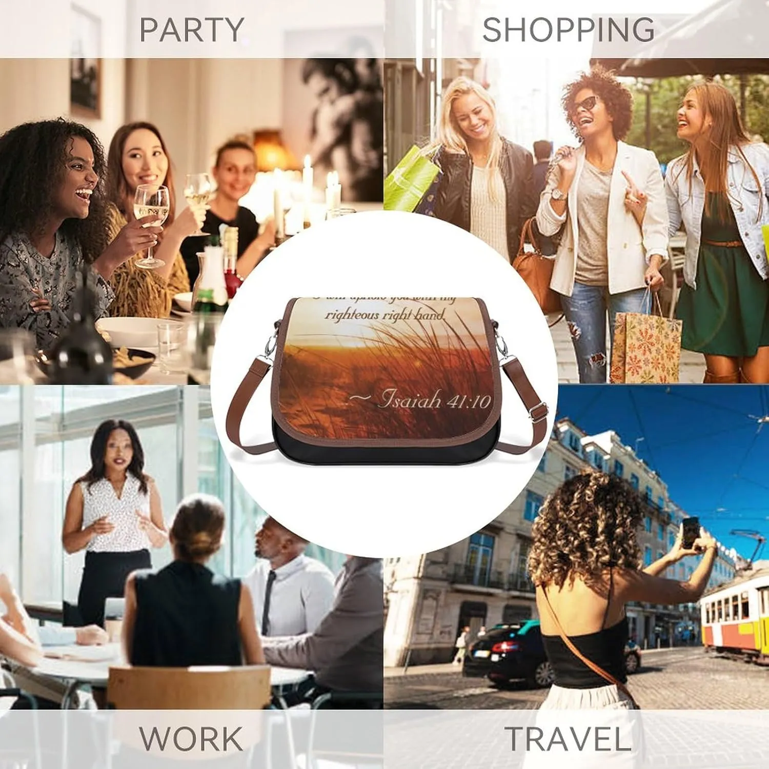 John Leather Shoulder Bag with Detachable Shoulder Strap Versatile for Daily Use