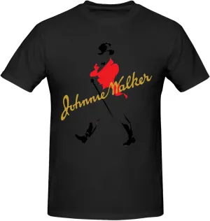 Johnnie Music and Walker T-Shirt Short Sleeve Soft Cotton Breathable Tops Casual Tee Shirt