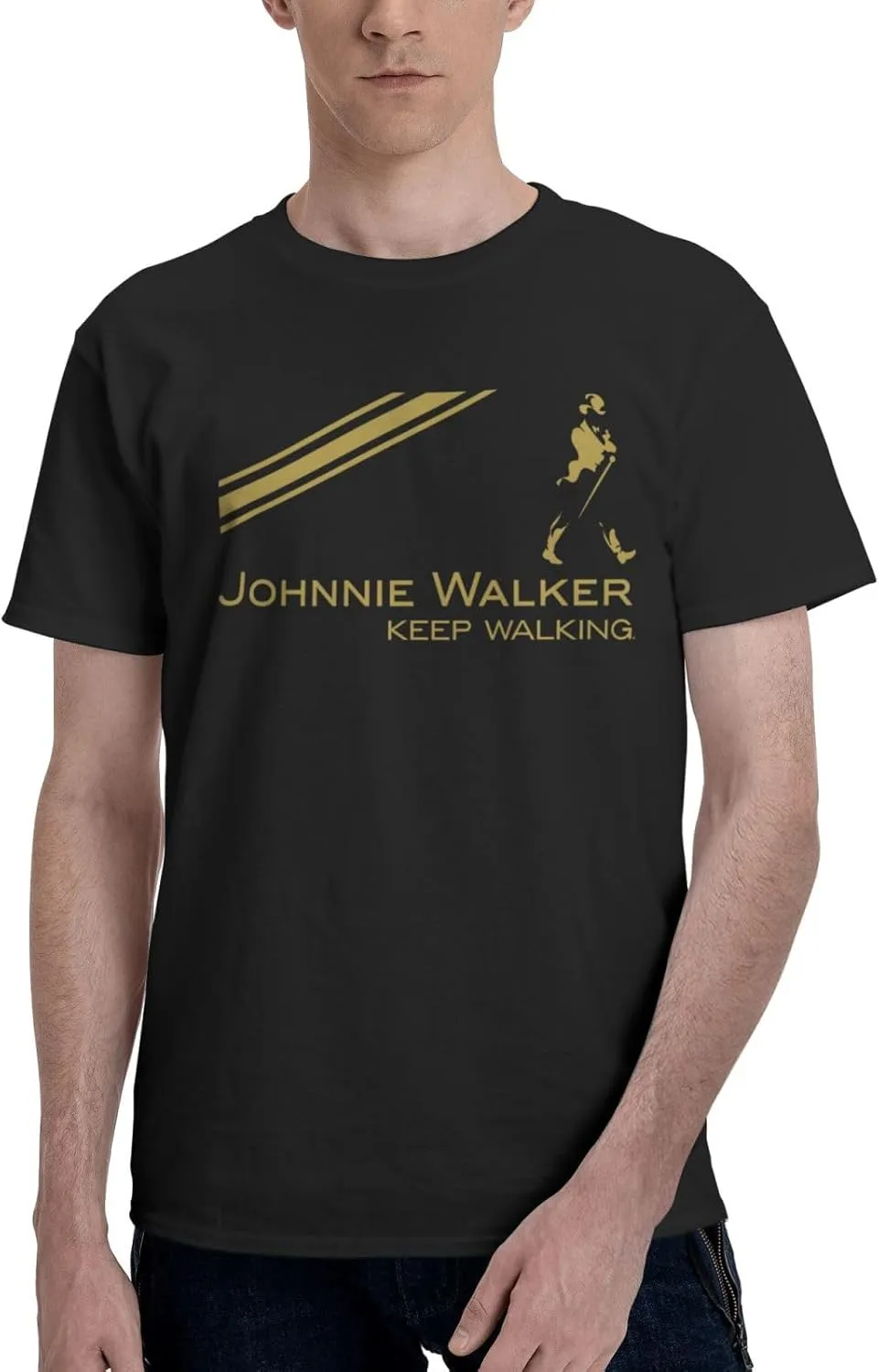 Johnnie Music and Walker T-Shirt Short Sleeve Soft Cotton Breathable Tops Casual Tee Shirt
