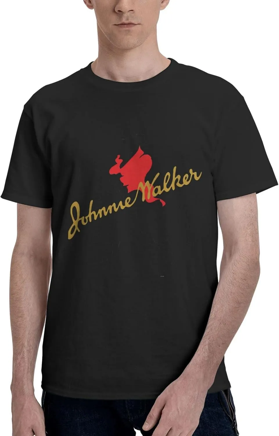 Johnnie Music and Walker T-Shirt Short Sleeve Soft Cotton Breathable Tops Casual Tee Shirt
