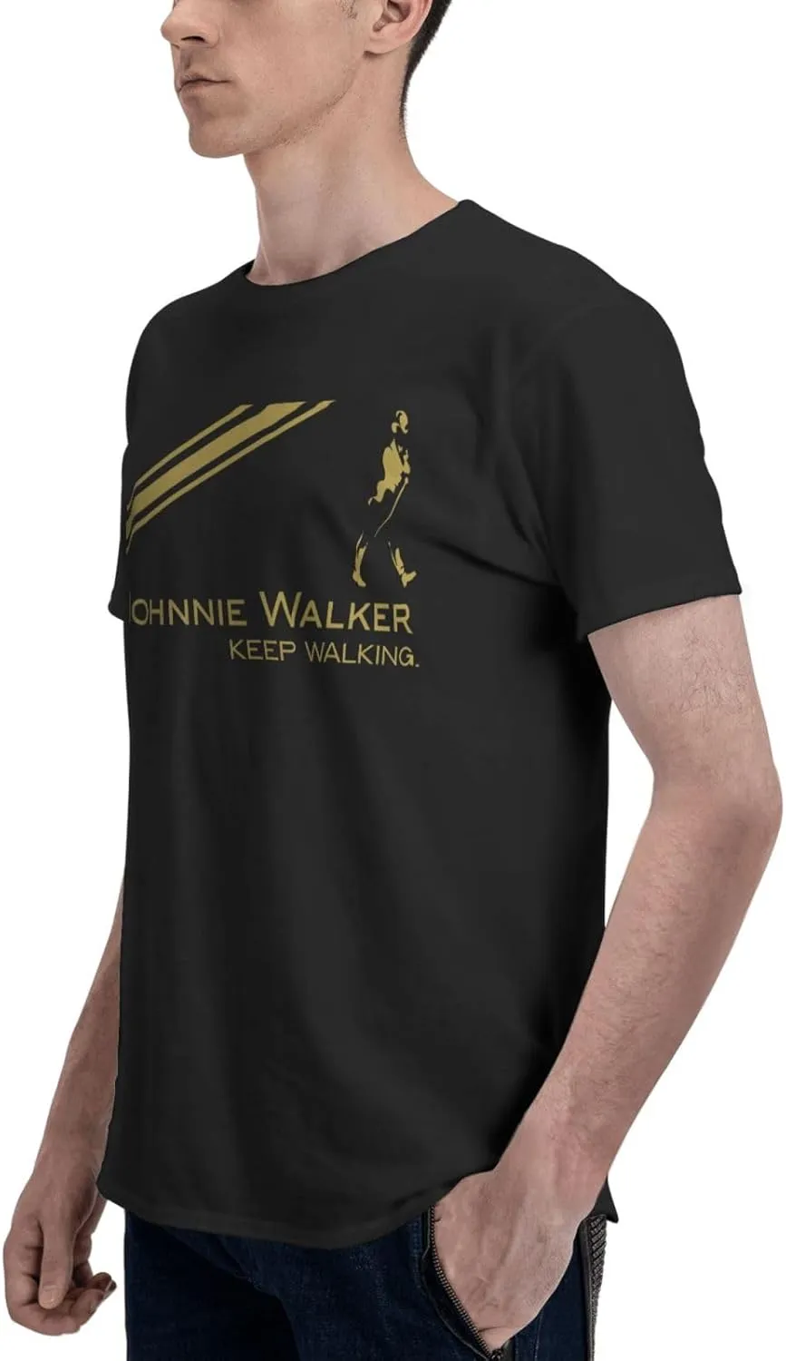 Johnnie Music and Walker T-Shirt Short Sleeve Soft Cotton Breathable Tops Casual Tee Shirt