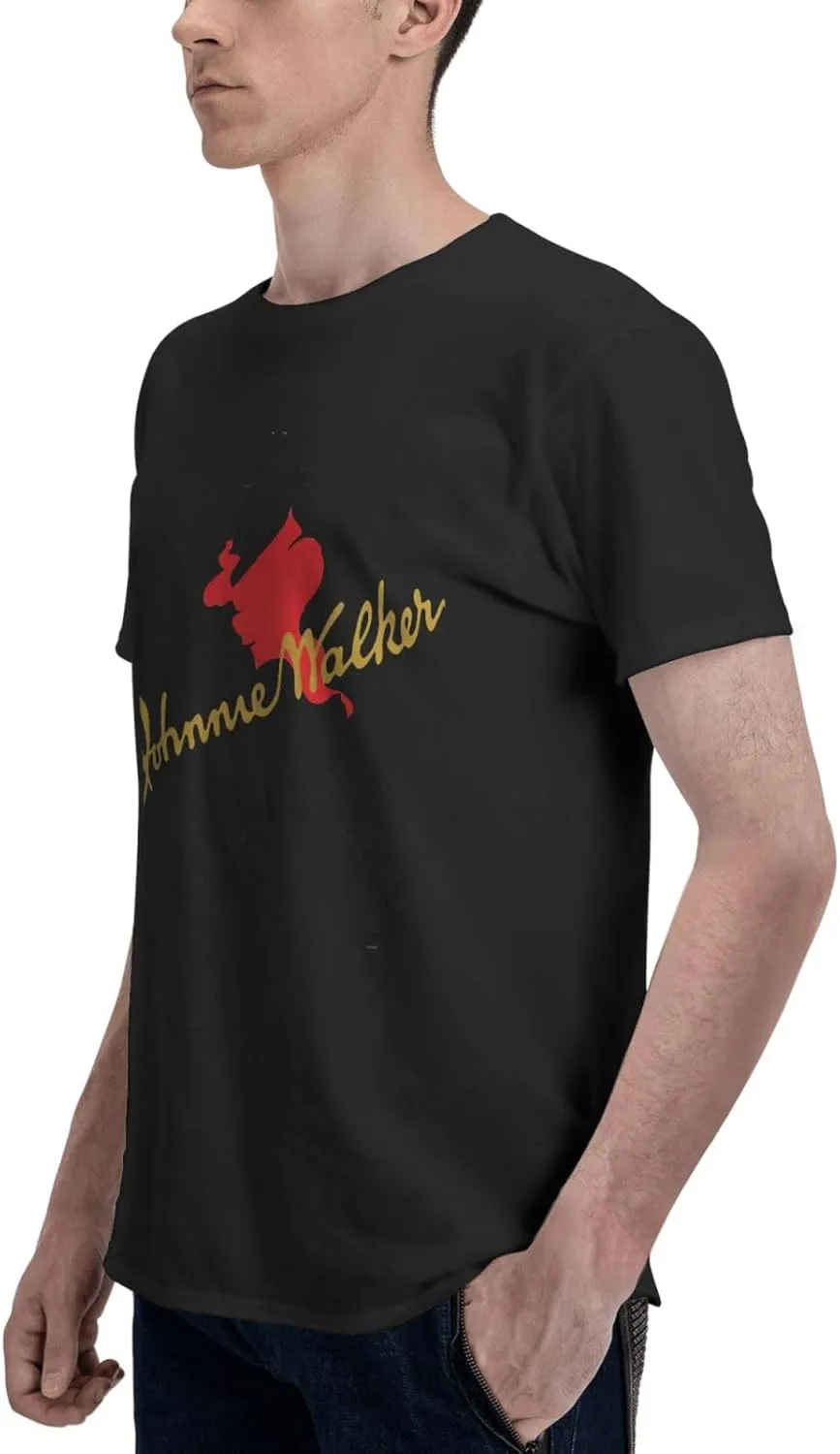 Johnnie Music and Walker T-Shirt Short Sleeve Soft Cotton Breathable Tops Casual Tee Shirt