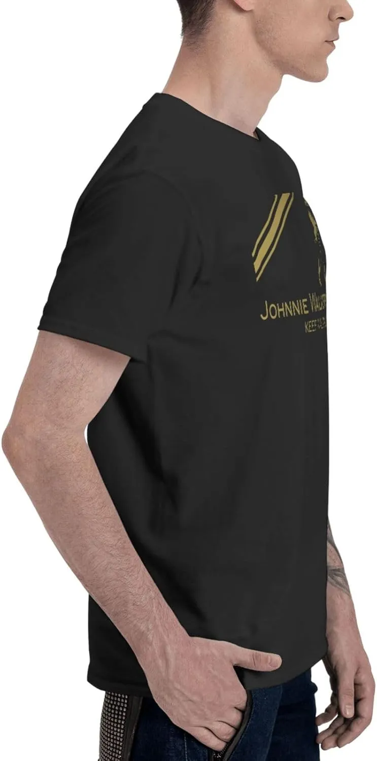 Johnnie Music and Walker T-Shirt Short Sleeve Soft Cotton Breathable Tops Casual Tee Shirt