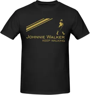 Johnnie Music and Walker T-Shirt Short Sleeve Soft Cotton Breathable Tops Casual Tee Shirt