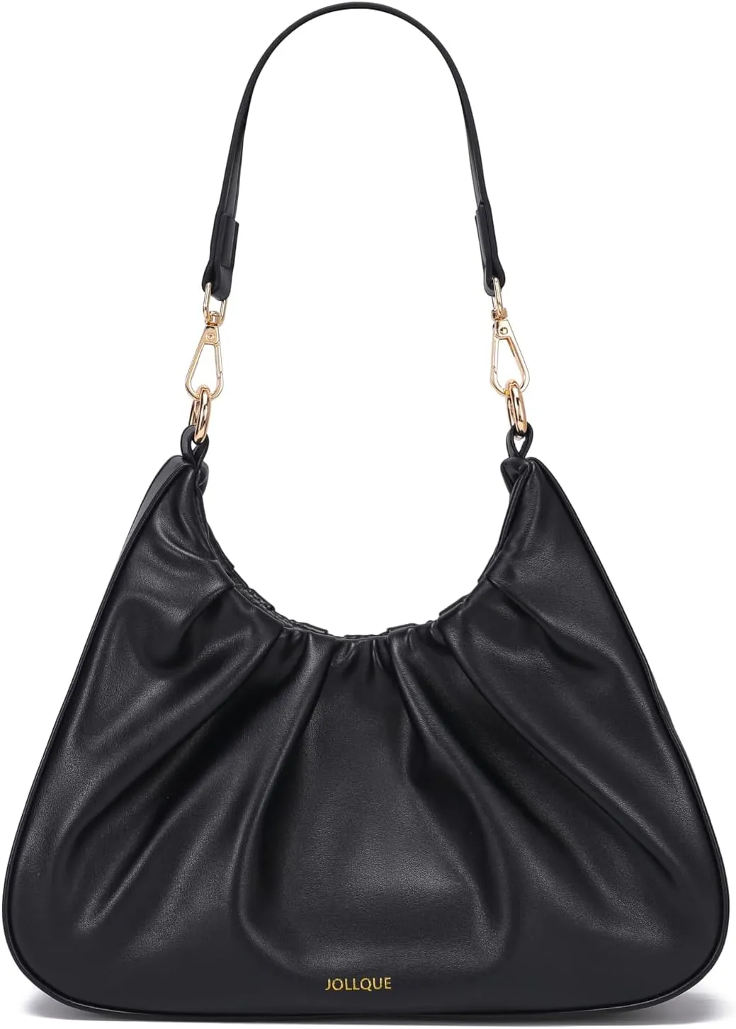 JOLLQUE Small Shoulder Bag for Women,Mini Leather Dumpling Tote Purse,Handbags Soft Ruched Cloud