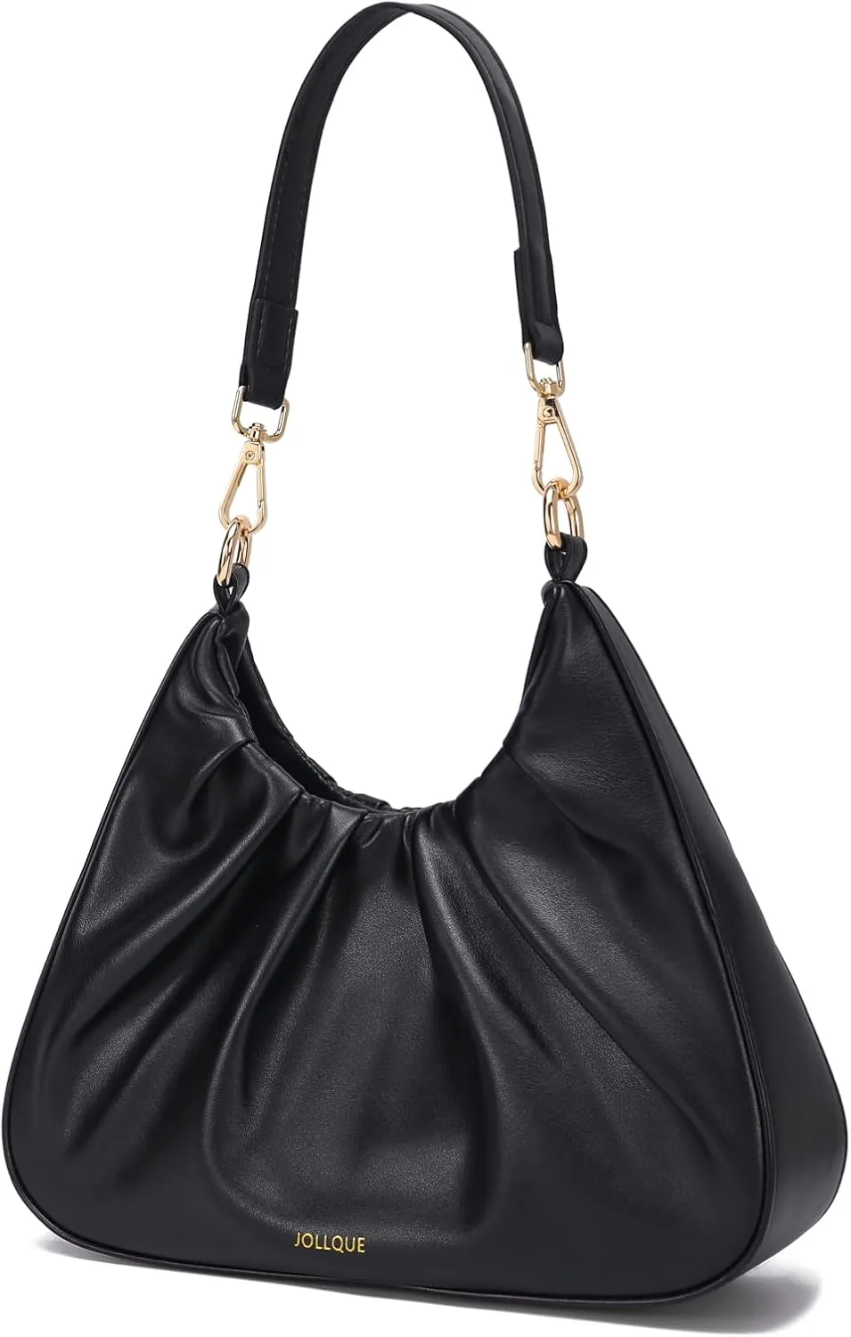JOLLQUE Small Shoulder Bag for Women,Mini Leather Dumpling Tote Purse,Handbags Soft Ruched Cloud