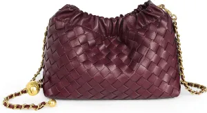 Joryin Woven Women's Crossbody Bag & Evening Purse, Trendy Dumpling Clutch & Hobo Cloud Shoulder Bag Trendy Dumpling Clutch