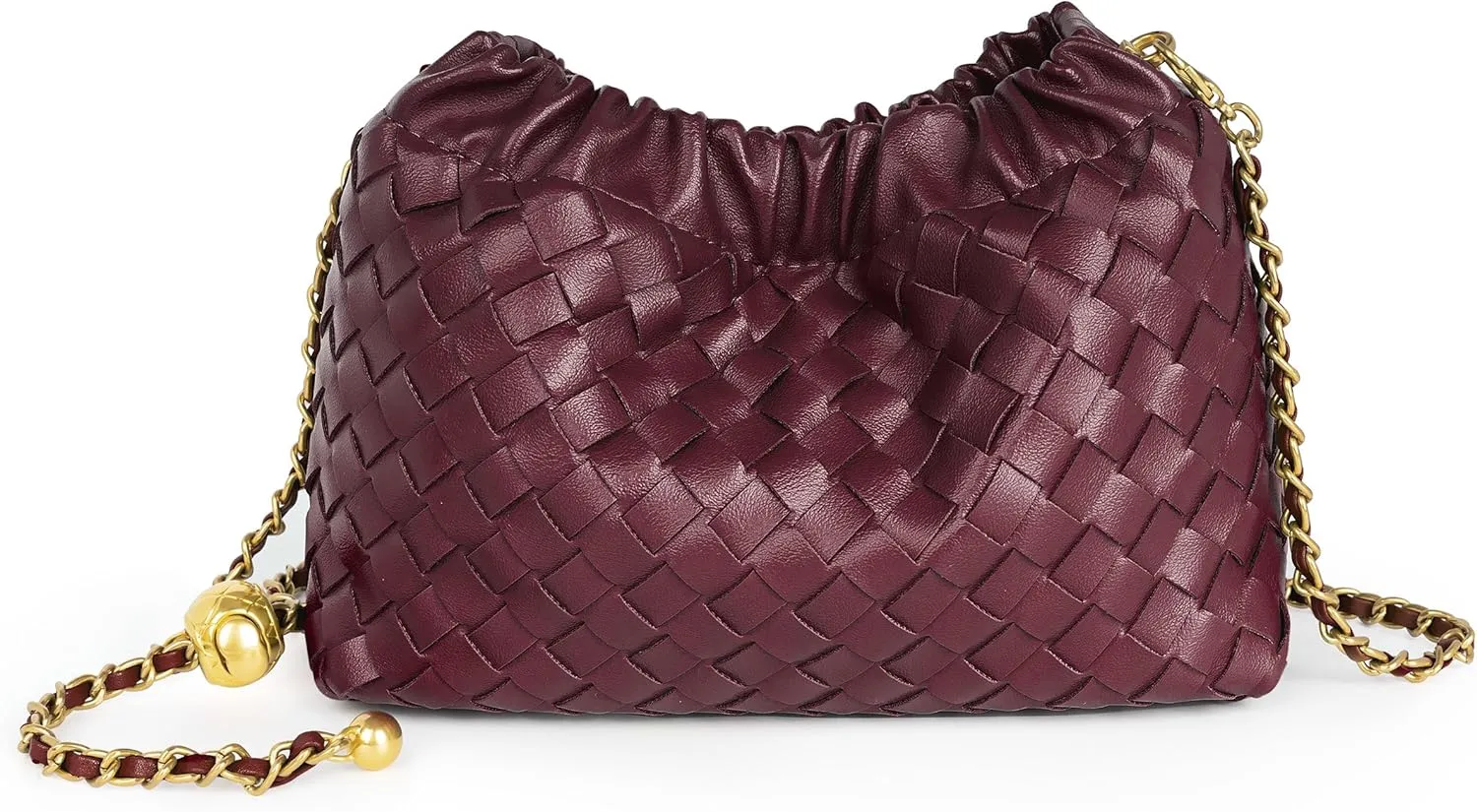Joryin Woven Women's Crossbody Bag & Evening Purse, Trendy Dumpling Clutch & Hobo Cloud Shoulder Bag Trendy Dumpling Clutch