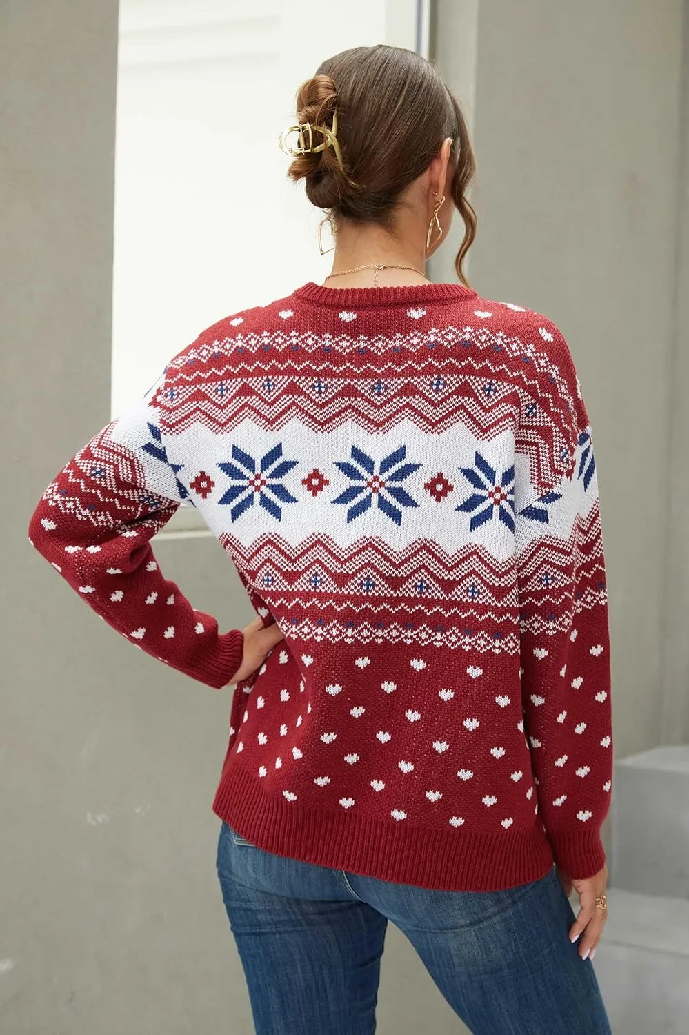 Jouica Women's Fall Lightweight Sweater Knit Casual Pullovers Sweaters for Women