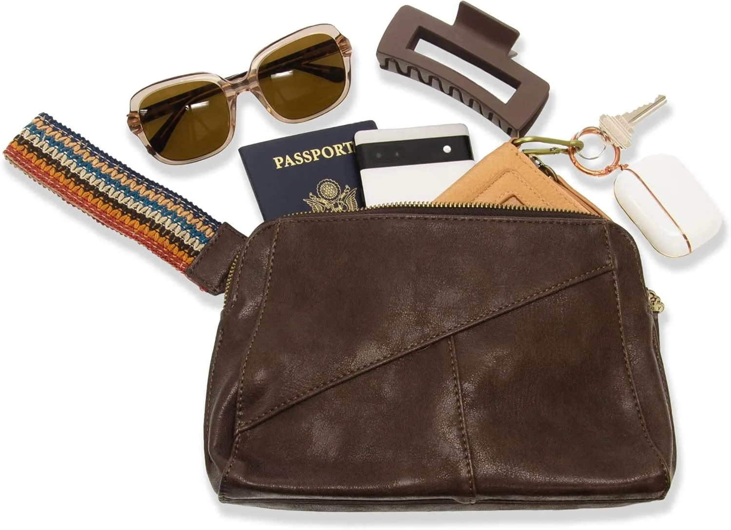 Joy Susan Woven Strap Crossbody: Gigi Wristlet