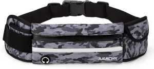 Jueachy Running Belts for Women Waterproof Fanny Pack Running Waist Pouch Phone holder Adjustable Sports Money Belt with Headphone Port