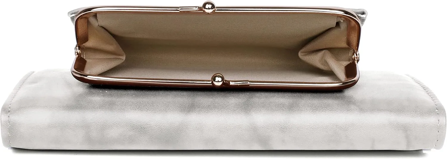 Julia Buxton Heiress Leather Organizer Clutch