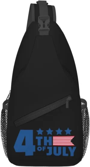 July 4 Independence Day American Honors Crossbody Bags For Women Men Chest Backpack Gym Shoulder Bag Travel Outdoor Sports Casual Crossbody Bags
