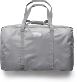 JumpOff Jo - Travel Bag and Transport Tote for Kids & Adults, Features Two Durable Carrying Handles & an Adjustable Shoulder Strap Tote Bag, with a Drawstring Dust Bag & Personalized Name Tag - Grey