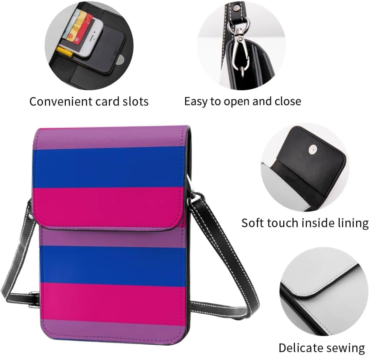 K9 Paw Thin Blue Line Flag Cell Phone Purse Small Crossbody Bags For Women Men Wallet Purses With Adjustable Strap