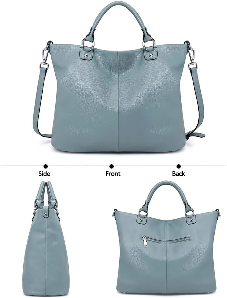 Kattee Women's Soft Leather Tote Bag, Top Satchel Purses and Handbags