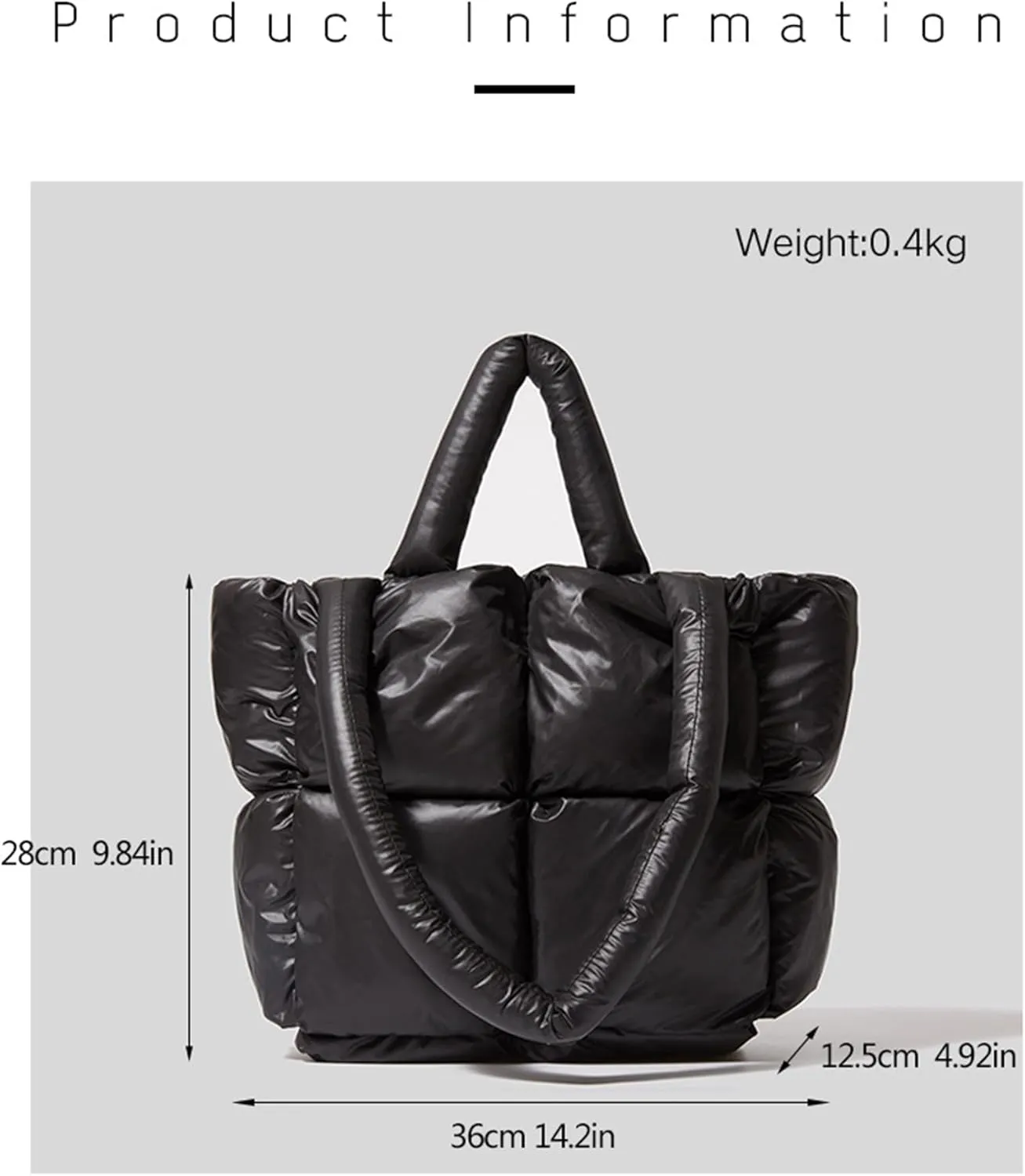 Kervaky Women's shoulder bag, women's handbag, fashionable handbag, casual bag, lightweight and soft