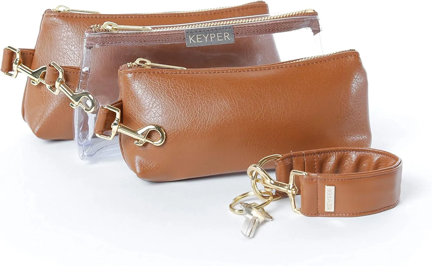 KEYPER® Bag - Mini Women’s Clutch Purse Travel Purse Wrist Pouch Faux Leather Mini Purse Small Wristlet Wallets for Women