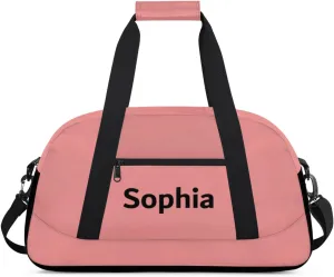 Kids-Duffel-Bag Small Dance-Bag for Girls Custom Gymnastics Bag for Boys Girls Kids Light Red