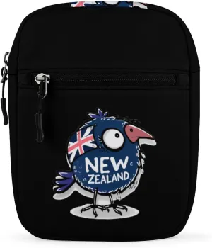 Kiwi Bird New Zealands Flag Small Crossbody Bags Mini Shoulder Bag Travel Messenger Bag for Men Women