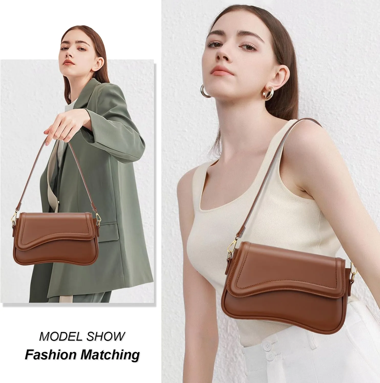 KKXIU Shoulder Bag for Women Small Clutch Purses Cute Hobo Handbag Trendy Underarm Bag