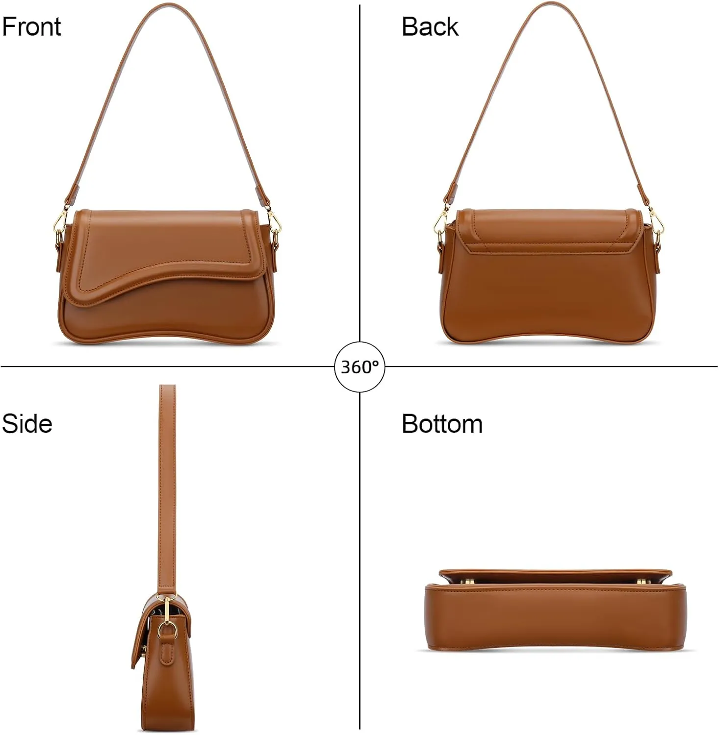 KKXIU Shoulder Bag for Women Small Clutch Purses Cute Hobo Handbag Trendy Underarm Bag