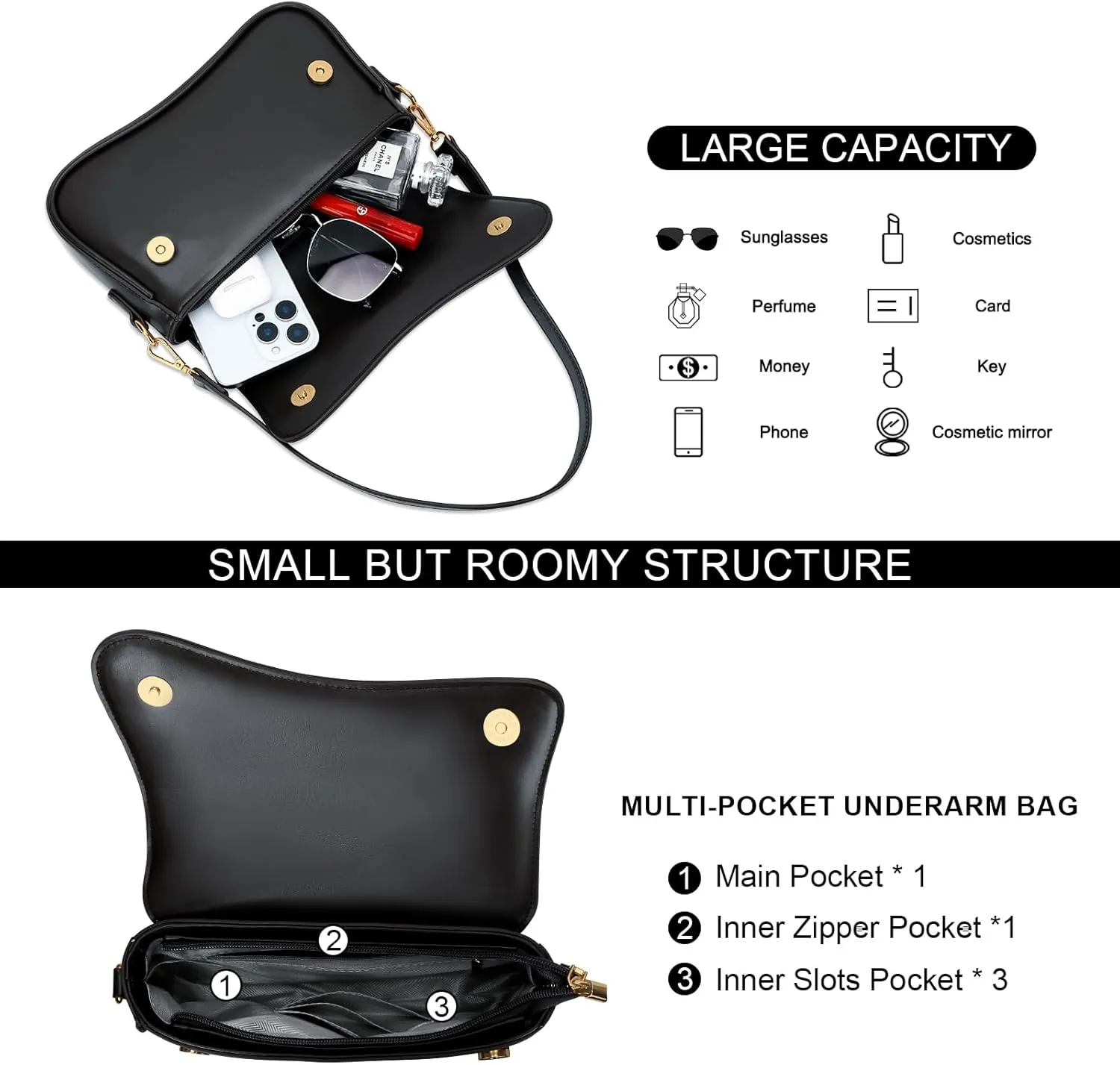 KKXIU Shoulder Bag for Women Small Clutch Purses Cute Hobo Handbag Trendy Underarm Bag