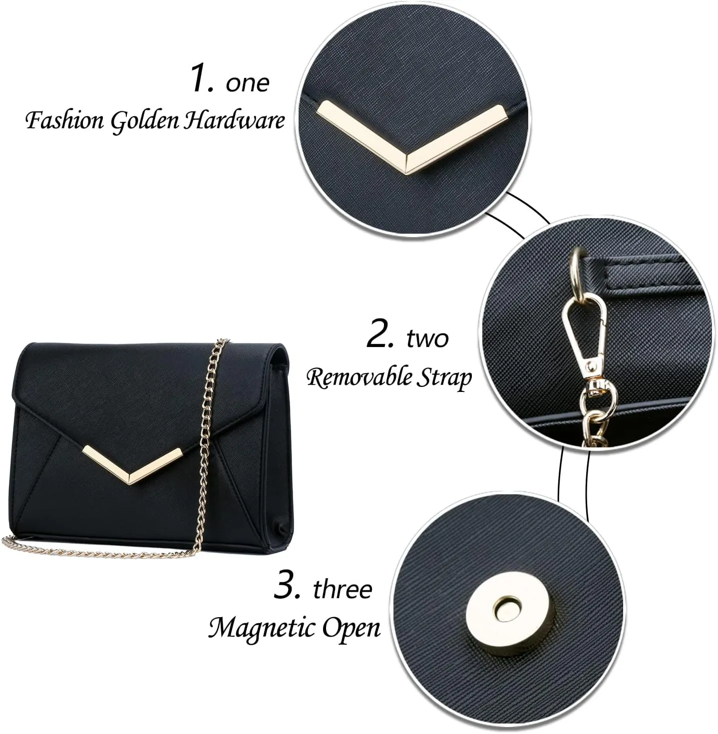 KKXIU Women Elegant Faux Leather Evening Envelope Clutch Purse Foldover Bags for Party Wedding Prom