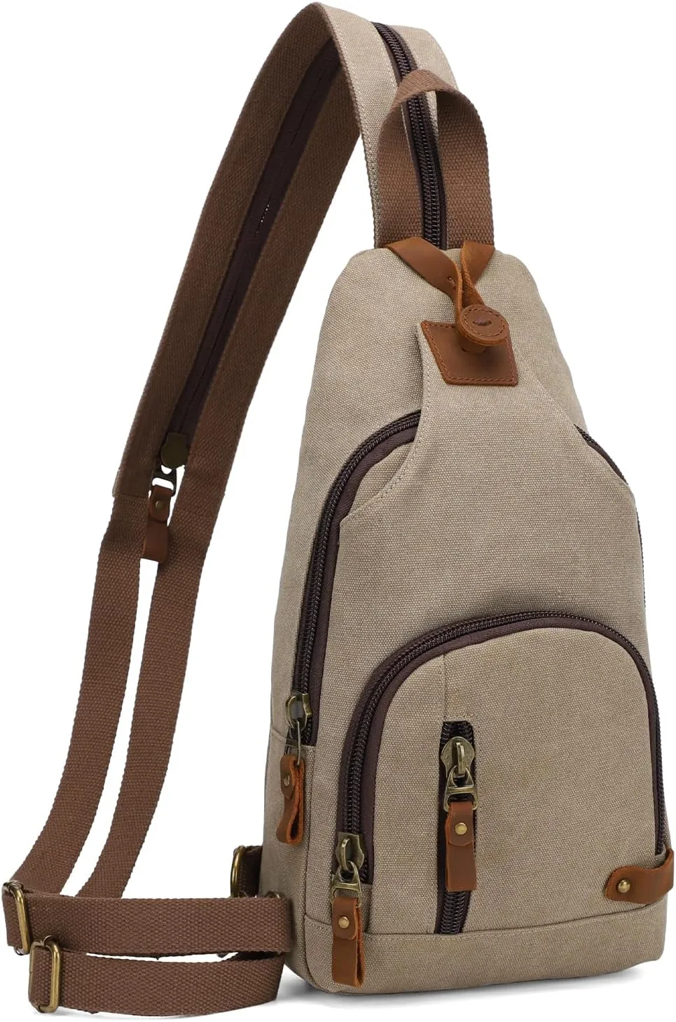 KL928 Canvas Sling Bag Crossbody Backpack Shoulder Casual Rucksack for Men Women