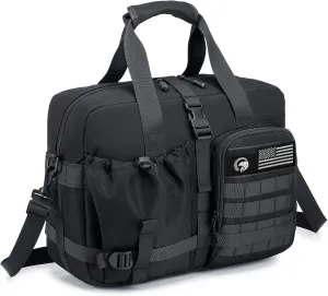 KSIBNW Travel Duffle Bag Personal Item Bag For Spirit Airlin 15.6inch Tote Carry on Luggage Under Seat for Airplanes 16x12x6inch Duffle Weekender Overnight Laptop Bag for Women and Men, Black