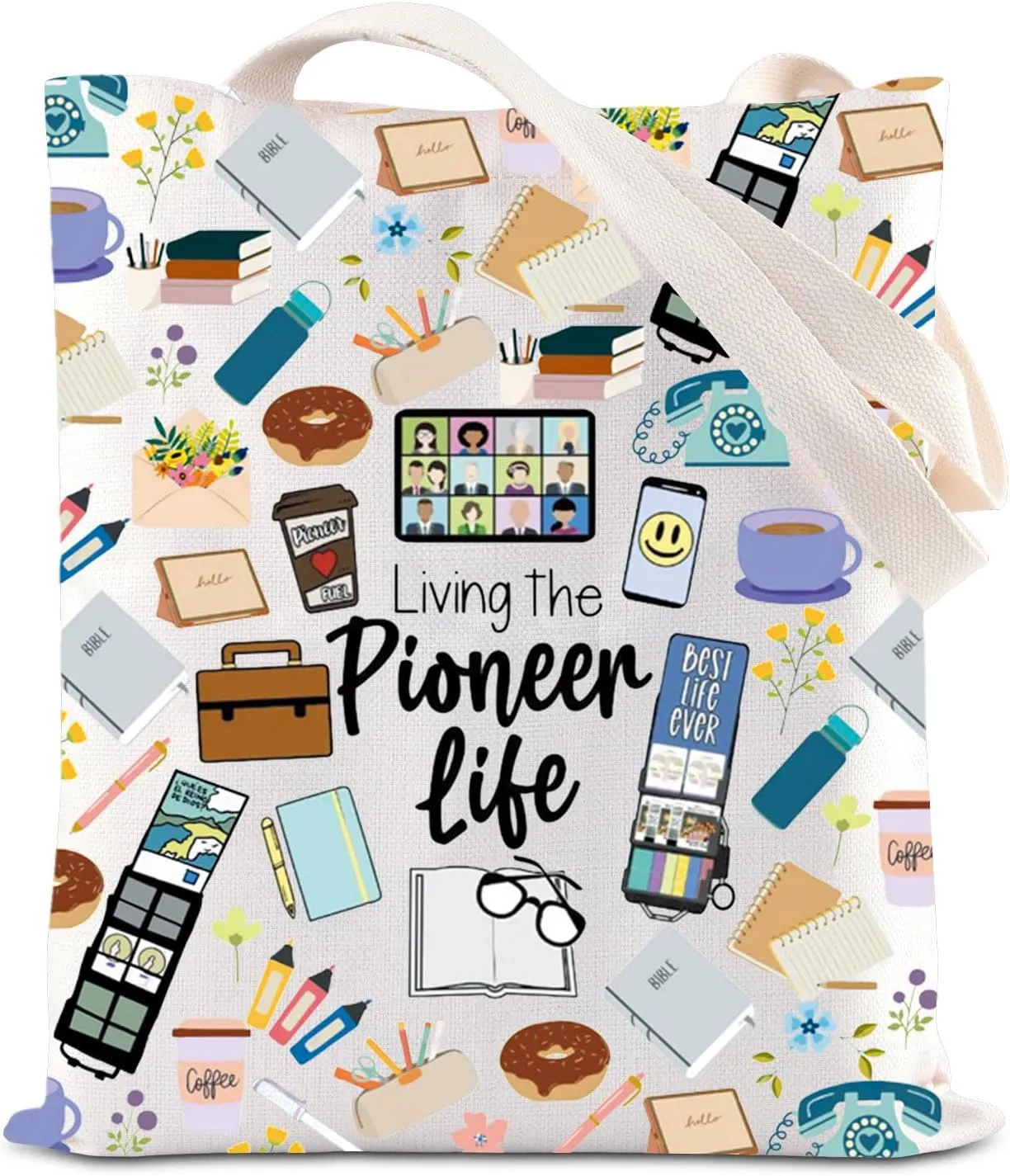 KUIYAI JW Pioneer Tote Bag JW Baptism Bag Preaching Service Gift Pioneer Life Pioneer School Gift Jehovah Witnesses Gift