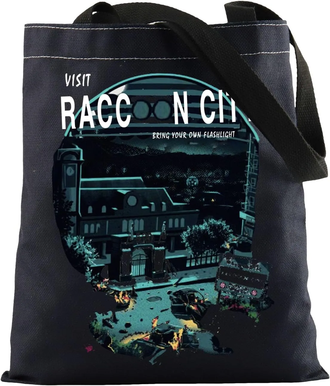 KUIYAI Movie Merchandise Tote Bag City Survivors Shoulder Bag Horror Game Fans Gift For Video Gamer