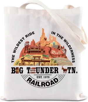 KUIYAI WDW Mountain Inspired Tote Bag Mountain Railroad Shoulder Bag WDW Theme Park Gift Kingdom Gift