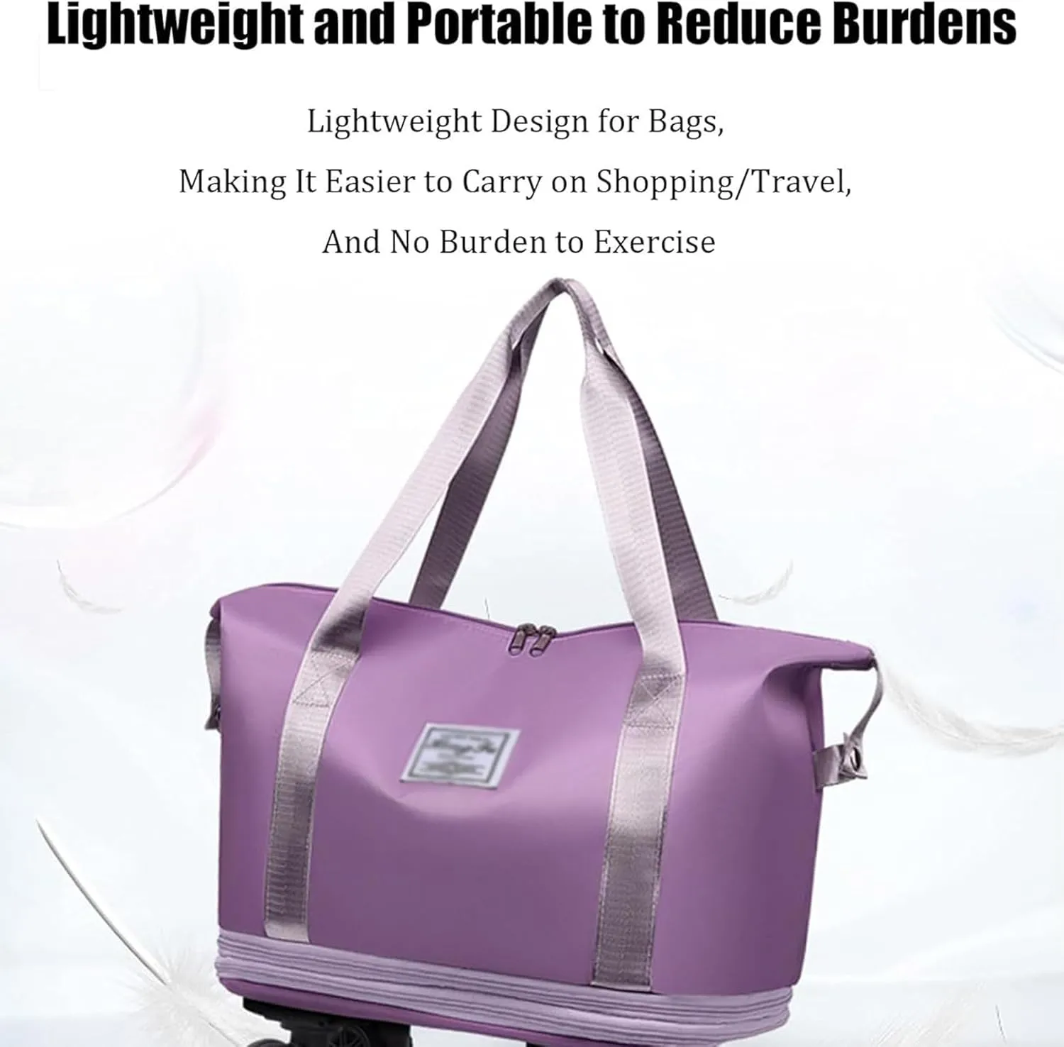 Kulken Travel Bag with wheels, 2025 New Large Capacity Travel Bag - Universal Wheel Removable, Travel Bags Universal (Gray)