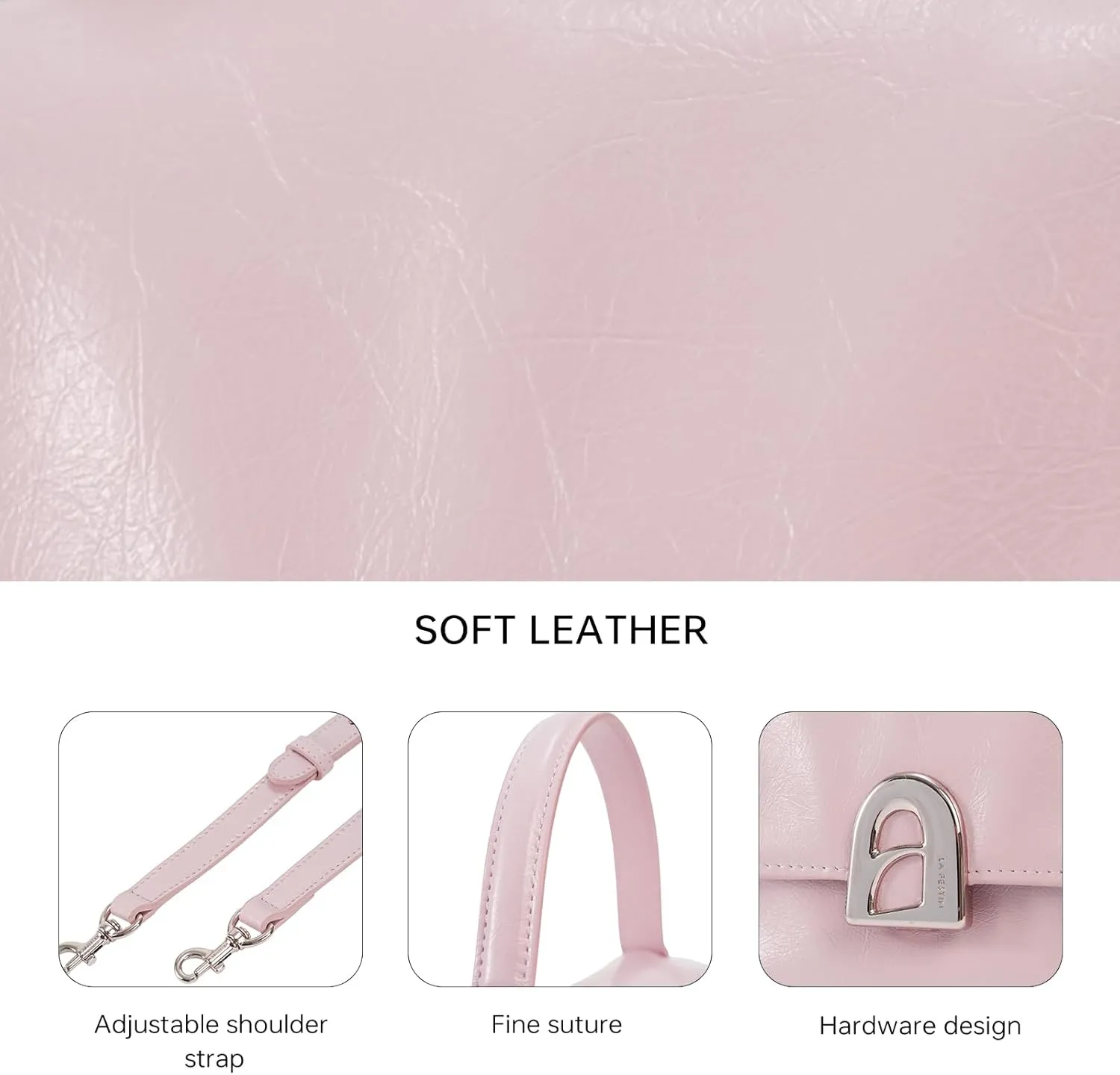 LA FESTIN Leather Small Handbag for Women, Mini Crossbody Purse & Shoulder Bag
