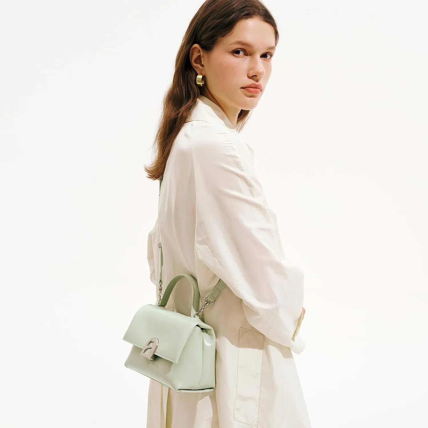 LA FESTIN Leather Small Handbag for Women, Mini Crossbody Purse & Shoulder Bag