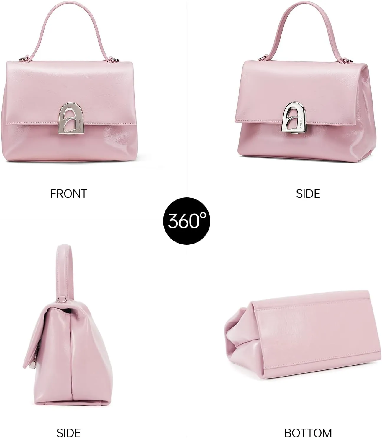 LA FESTIN Leather Small Handbag for Women, Mini Crossbody Purse & Shoulder Bag