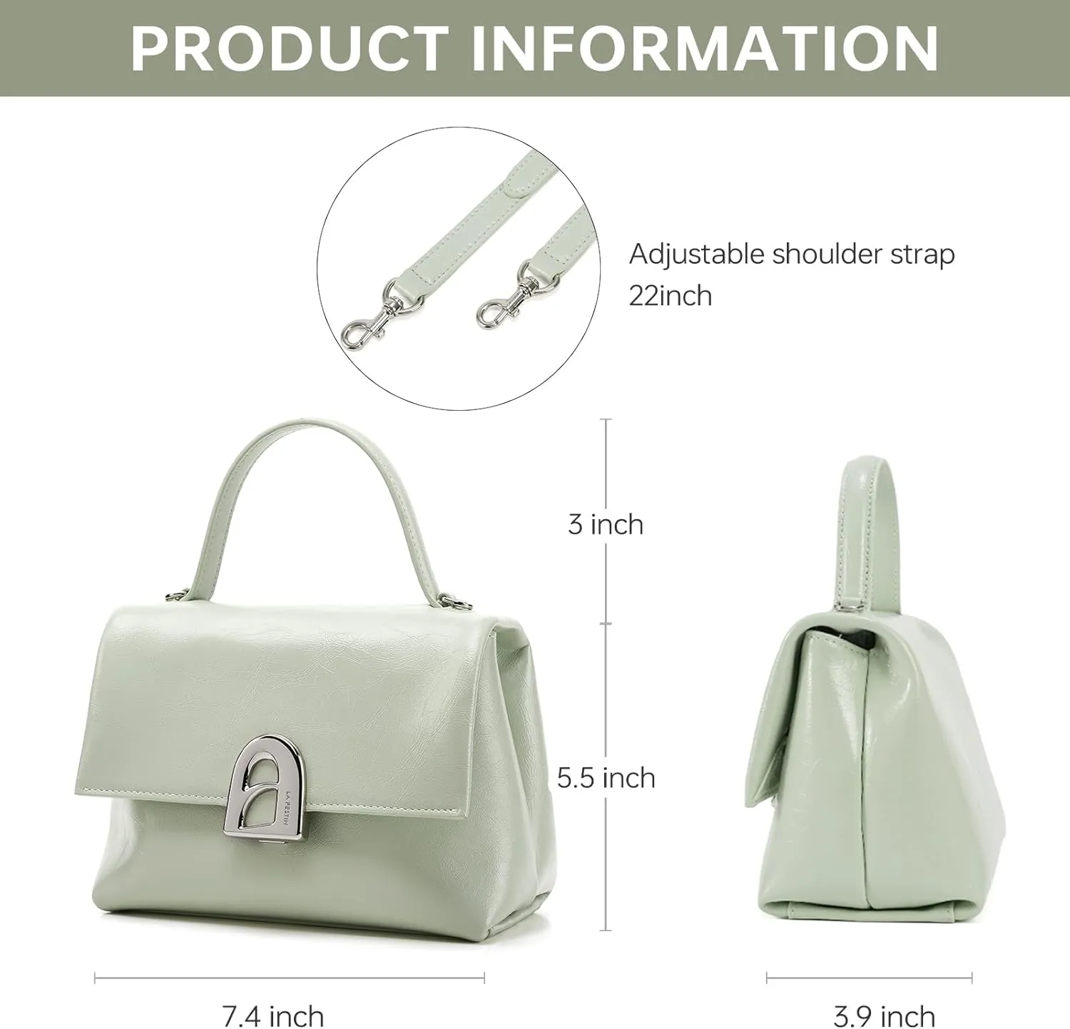 LA FESTIN Leather Small Handbag for Women, Mini Crossbody Purse & Shoulder Bag