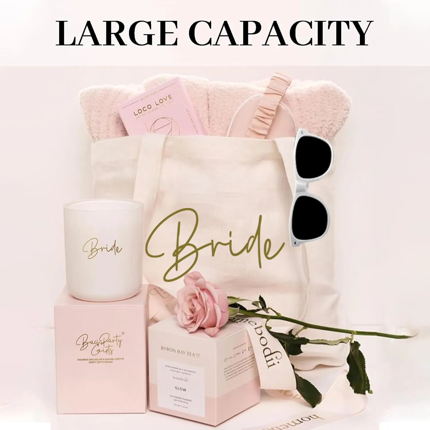 LADY & HOME 10pcs Bachelorette Party Bride Team Bridesmaid Cotton Tote Bags for Wedding Gifts