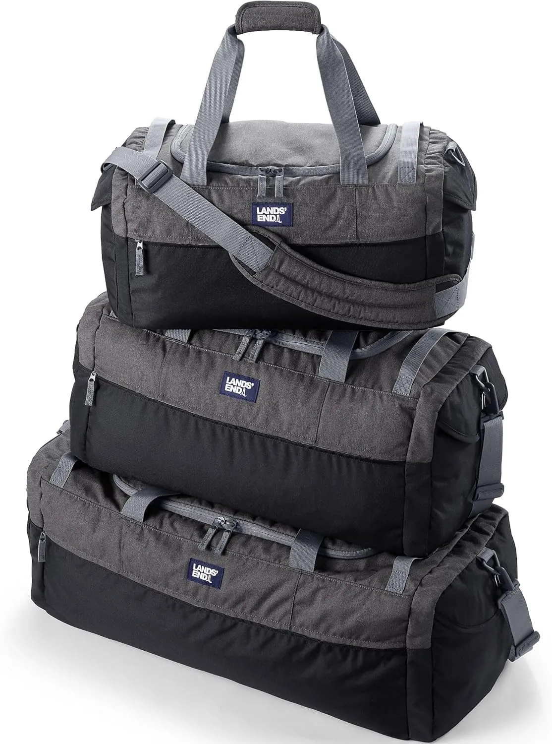 Lands' End Everyday Duffle Black Large