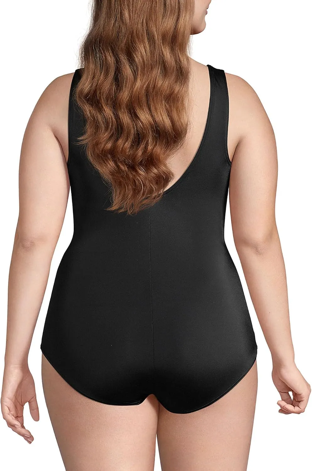 Lands' End Women's Chlorine Resistant Soft Cup Tugless Sporty One Piece Swimsuit