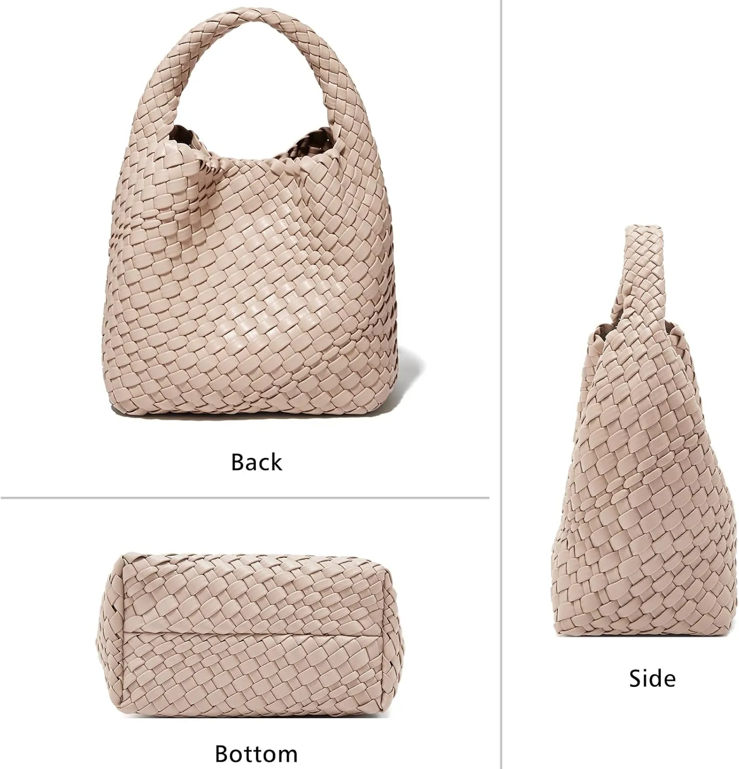 LAORENTOU Small Fabric Bucket Top-handle Crossbody Bag for Women Satchel Trendy Handbags Canvas