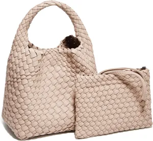 LAORENTOU Small Fabric Bucket Top-handle Crossbody Bag for Women Satchel Trendy Handbags Canvas