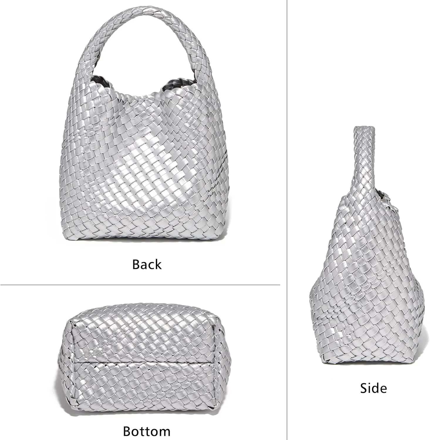 LAORENTOU Small Fabric Bucket Top-handle Crossbody Bag for Women Satchel Trendy Handbags Canvas