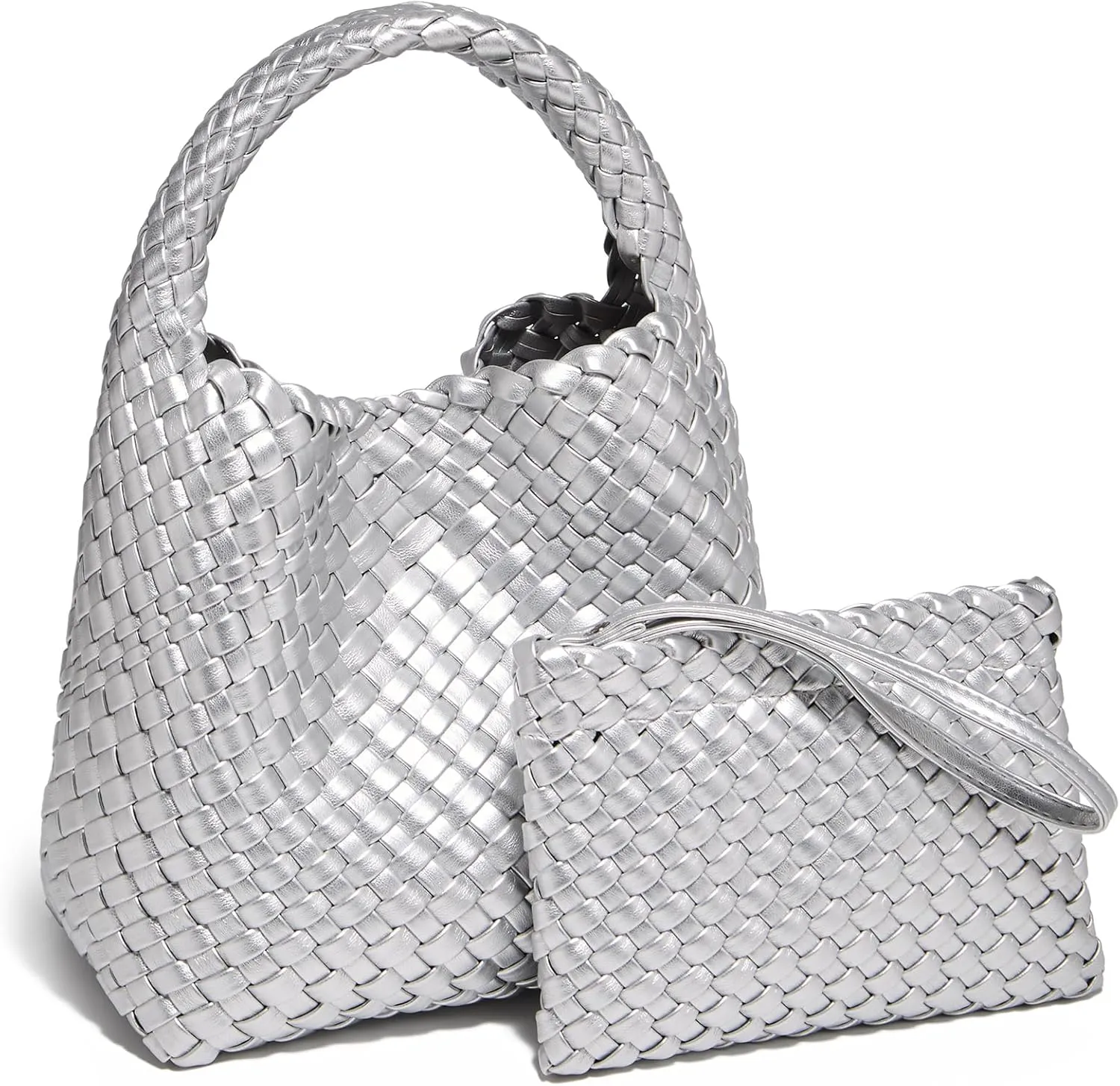LAORENTOU Small Fabric Bucket Top-handle Crossbody Bag for Women Satchel Trendy Handbags Canvas